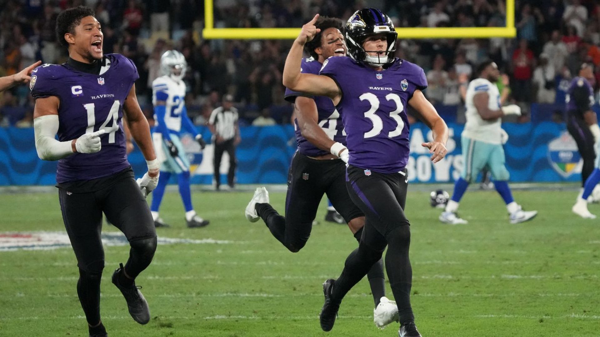 No último segundo, Baltimore Ravens batem Dallas Cowboys no Rio